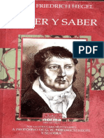 Hegel. Creer y Saber