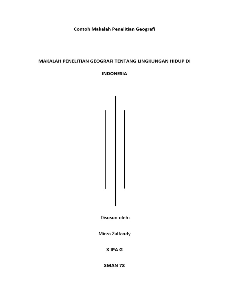 Contoh Makalah Geografi