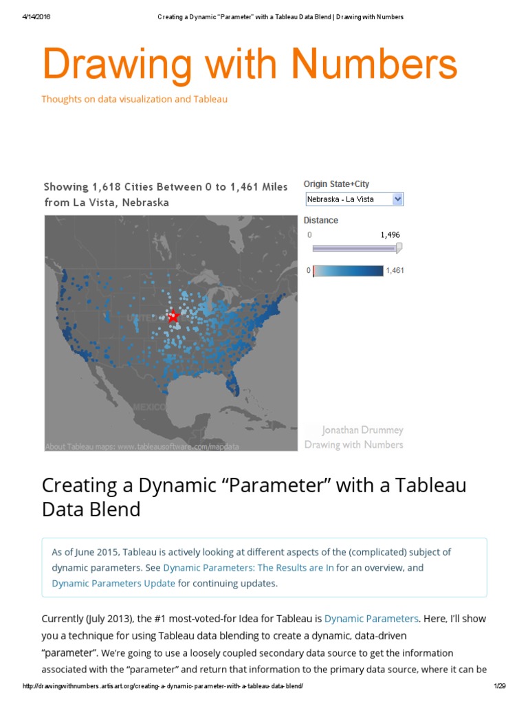 Dynamic Parameters in Tableau Blending | PDF | Sql | Parameter ...