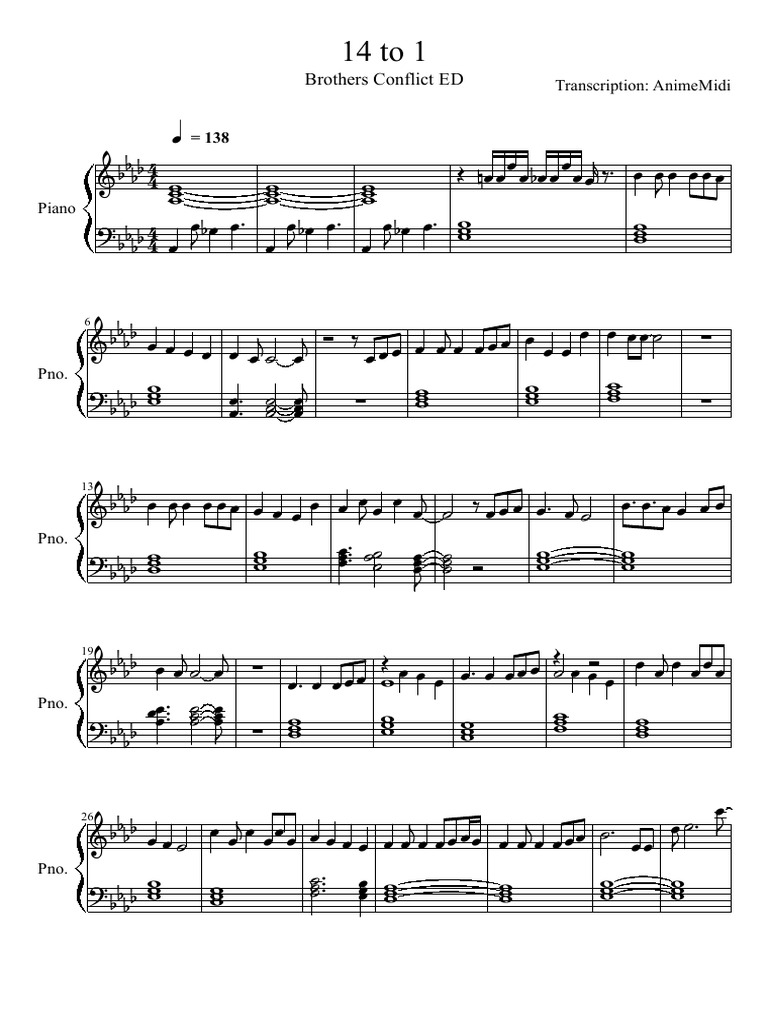 Brothers Conflict 14 To 1 Easy Pdf