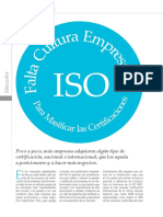 Falta Cultura Empresarial ISO