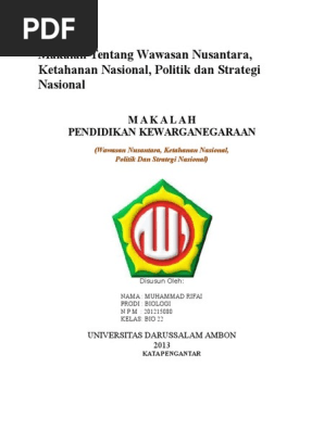 Makalah Tentang Wawasan Nusantara