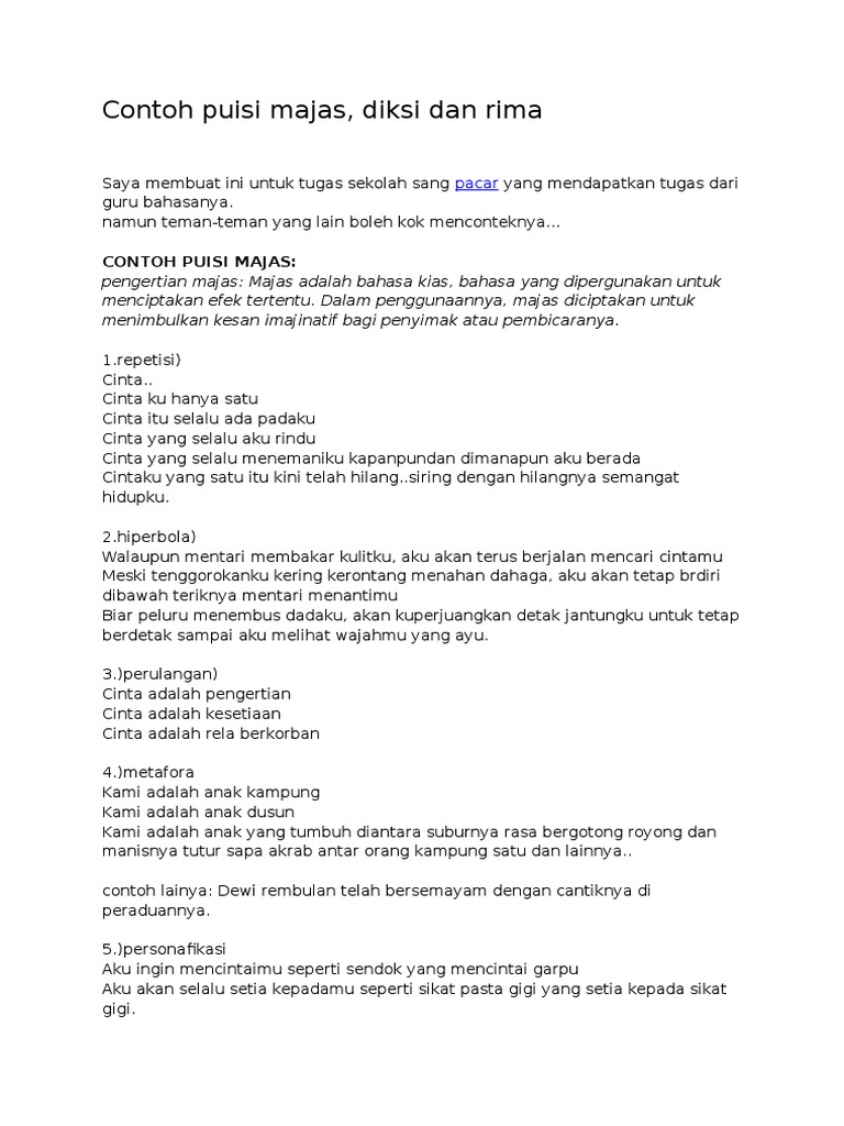 Contoh Puisi Majas PDF
