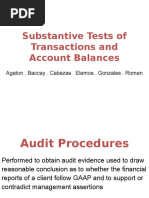 Substantive Tests of Transactions and Account Balances Edited