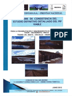 Informe de Consistencia Del Estudio Definitivo Detallado Del PIP Viable Para La Rehabilitación y Mejoramiento carretera Yauri-Negromayo-Imata, tramo desvío Imata-Oscollo-Negromayo