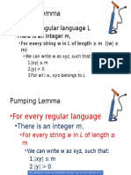 Pumping Lemma: - For Every Regular Language L