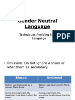 Gender Neutral Language
