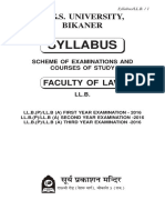 LLB Syllbus of Mgsu University Bikaner
