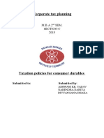 Taxation Polices For Consumer Durable1