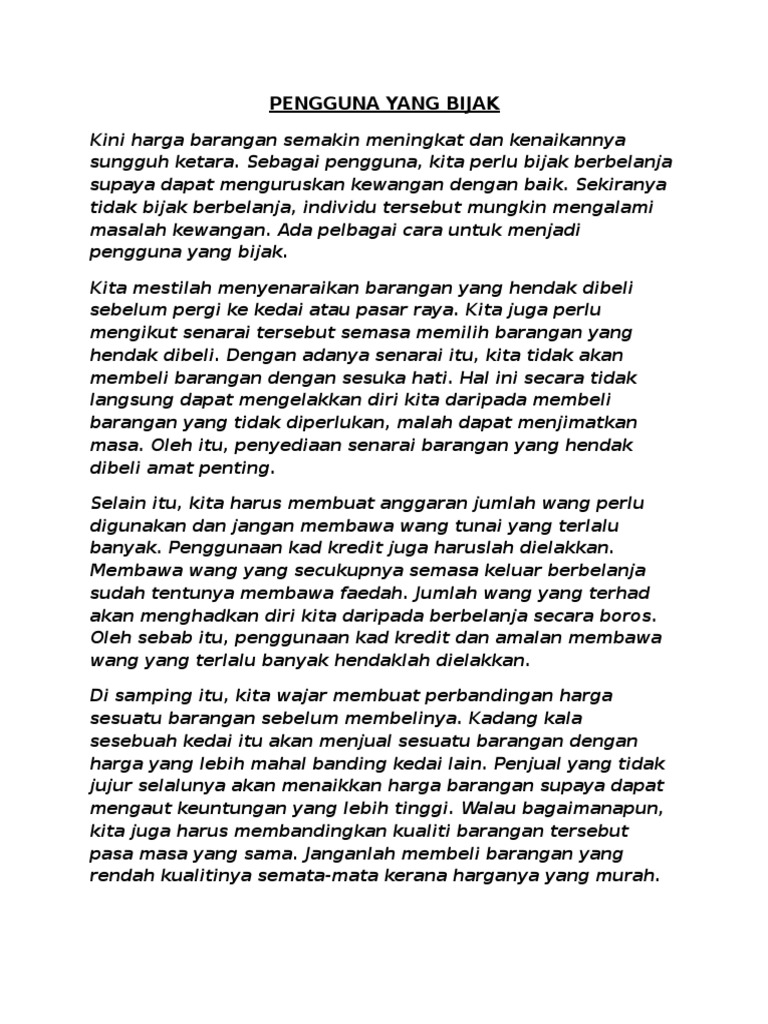 Pengguna Yang Bijak Pdf