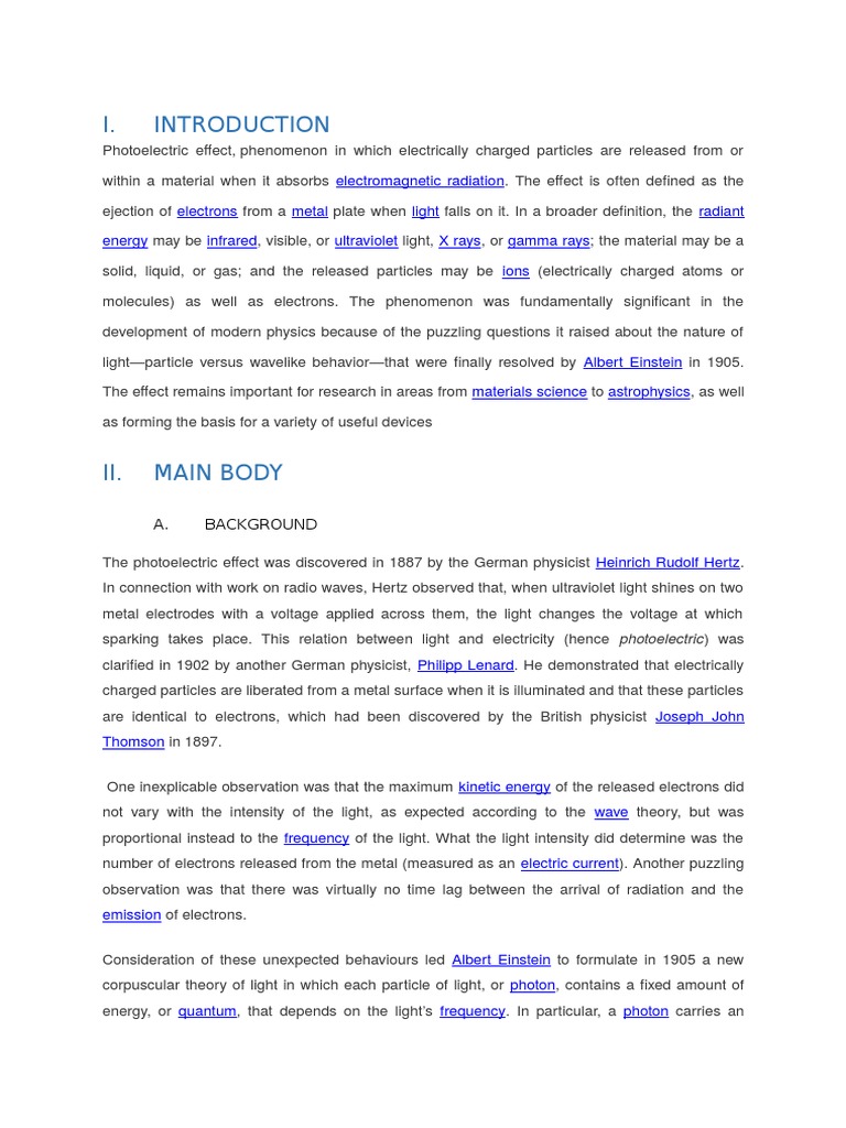 Photoelectric Effect | PDF | Photoelectric Effect | Photon