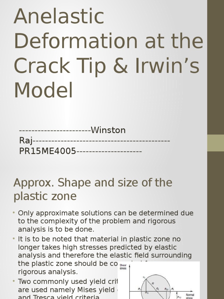 Irwin's Model | PDF | Fracture Mechanics | Plasticity (Physics)