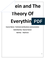 Einstein and The Theory of Everything