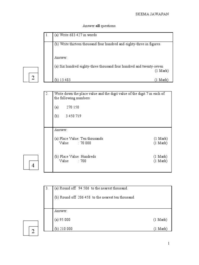 Soalan Matematik Tingkatan 2 Pdf - Selangor o