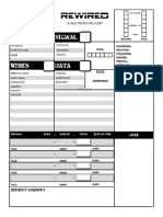 3 - REWIRED Character Sheet