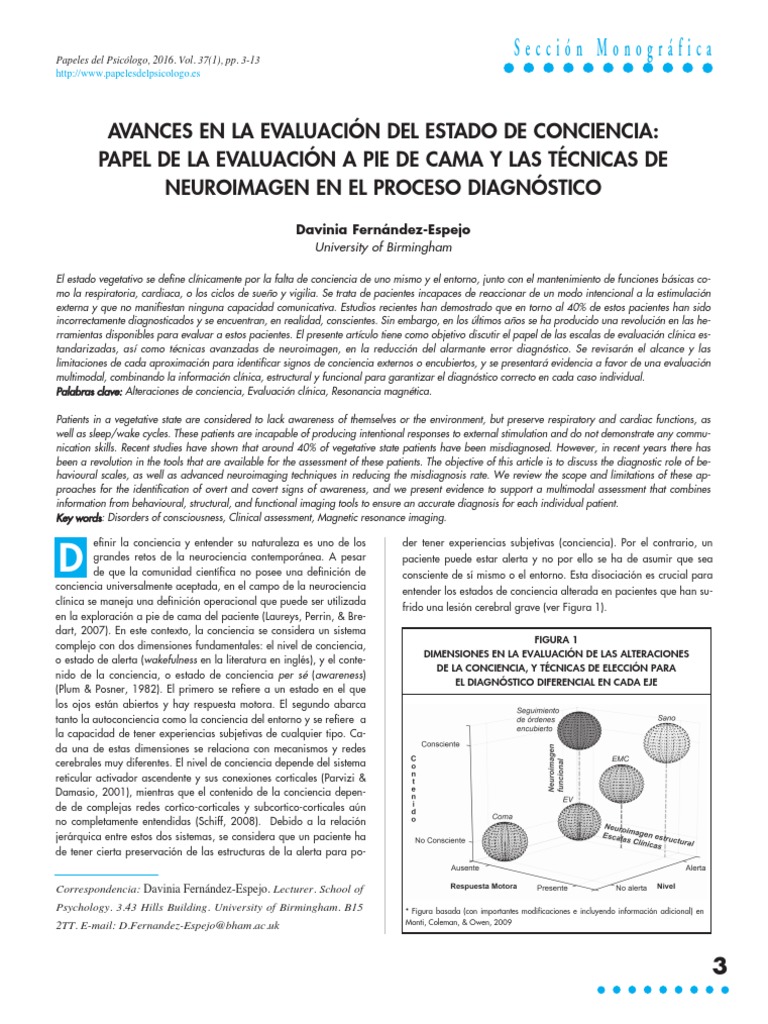 Evaluación Estado de La Conciencia | PDF | Coma | Corteza cerebral