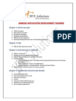 ANDROID APPLICATION DEVELOPMENT TRAINING-Course Content PDF