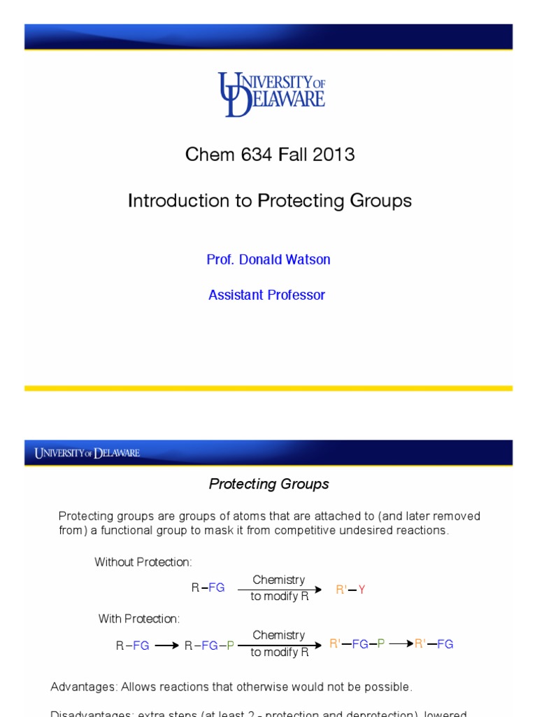 05 Protecting Groups.ppt Organic Compounds Organic Chemistry