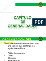 Directríz para Capítulo de Generalidades