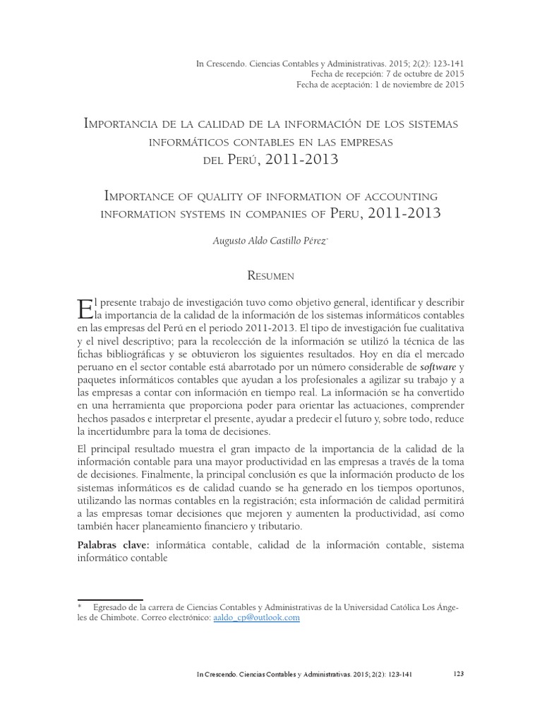Sistemas Informaticos Contables | PDF | Contabilidad | Toma de decisiones