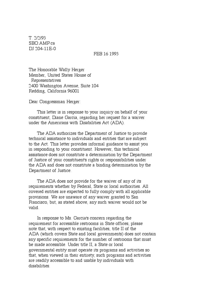 US Department of Justice Civil Rights Division - Letter - Tal270 | PDF ...