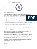 United Greek Council Scholarship