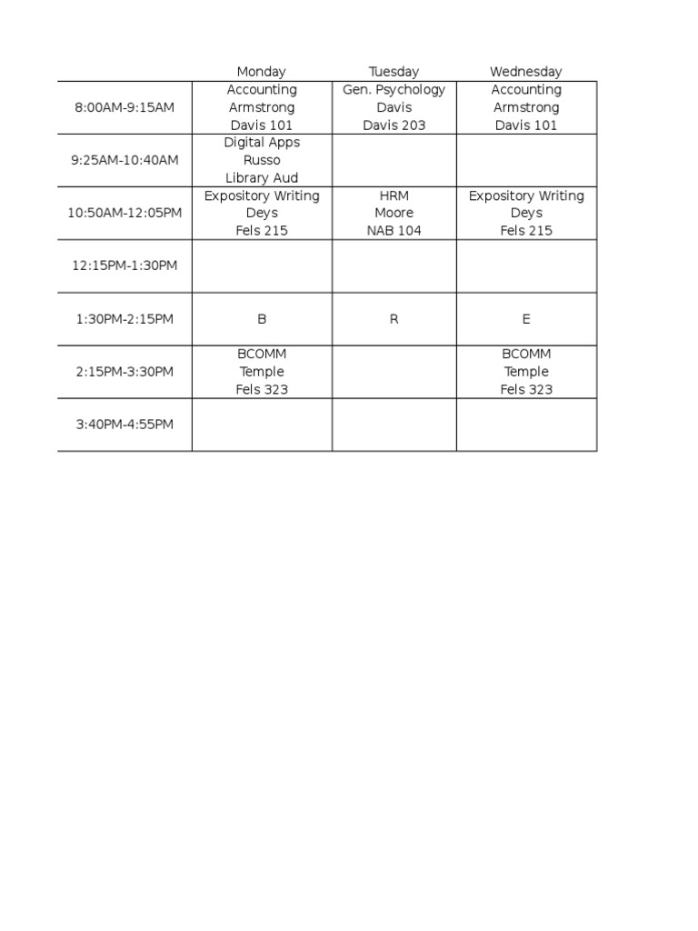 SP 2016 Schedule 1 | PDF | Foreign Language Studies