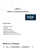 Unit I: Nature of Learning Theories