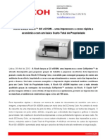 Ricoh Lança Aficio™ GX E5550n - Uma Impressora A Cores Rápida e Económica Com Um Baixo Custo Total de Propriedade