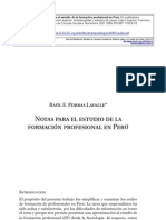 Porras Lavalle. Notas para el estudio de la FP en el Perú