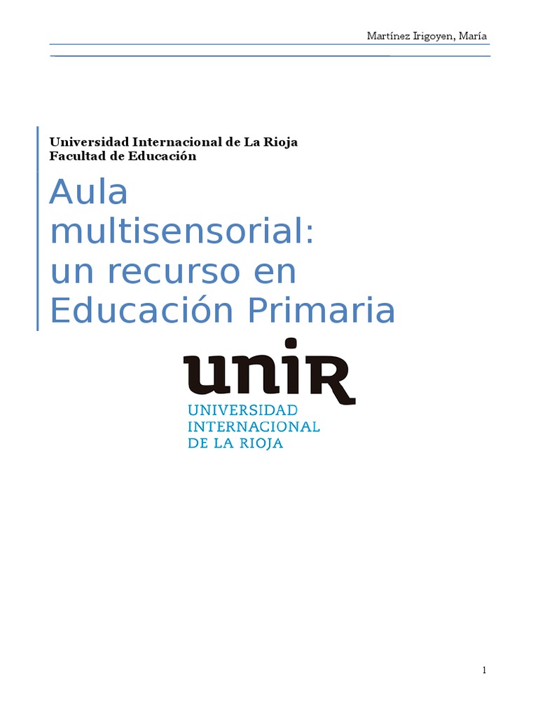 Universidad Internacional de La Rioja Percepción Cerebro