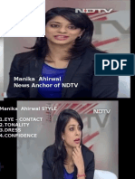 Manika Ahirwal News Anchor of NDTV