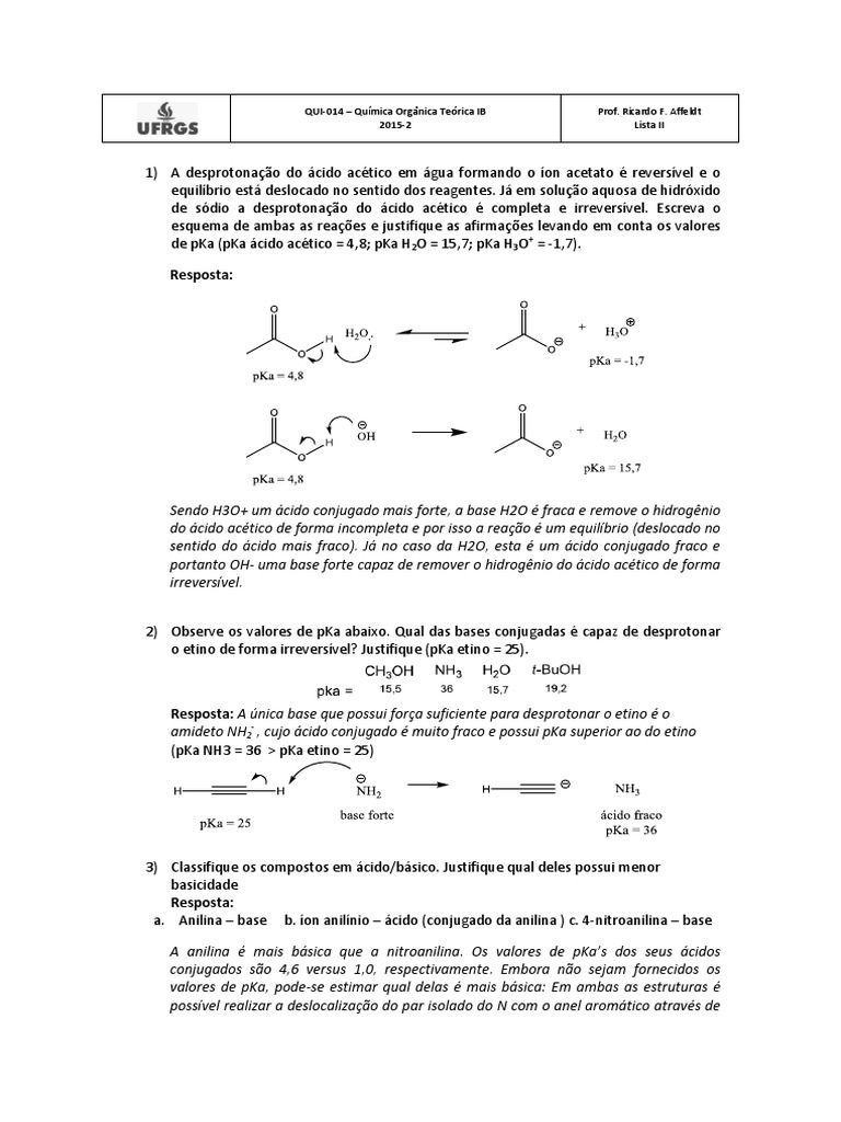 Exercicios De Quimica Organica Ligações Simples Duplas E Triplas