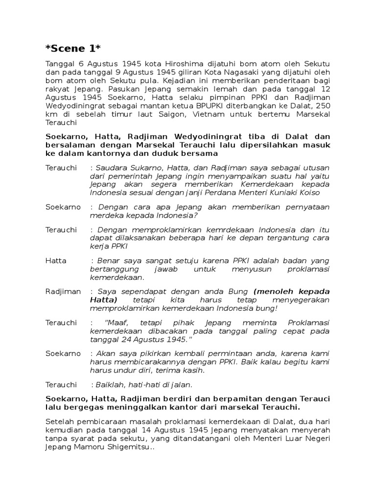 Naskah Drama Sejarah (Proklamasi)
