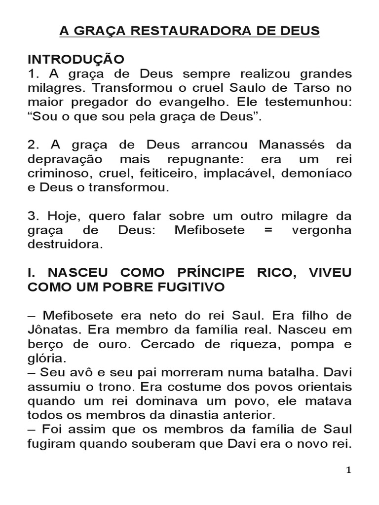 A Graça Transformadora de Deus | PDF | Davi | Graça divina, image size:768x1024