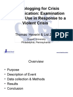 Microblogging For Crisis Communication: Examination of Twitter Use in Response To A Violent Crisis