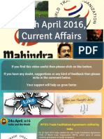24 April 2016 Current Affair for Competition Exams