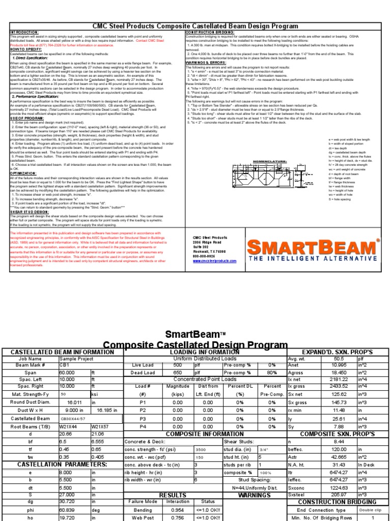 Castellated Beam Design Guide | PDF | Beam (Structure) | Strength Of ...