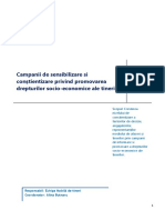 Campanii de sensibilizare si conștientizare privind promovarea drepturilor socio-economice ale tinerilor