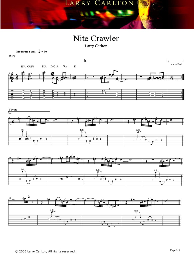 Larry Carlton - Nitecrawler | PDF | Entertainment (General)