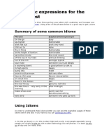 Idiomatic Expressions for the IELTS Test