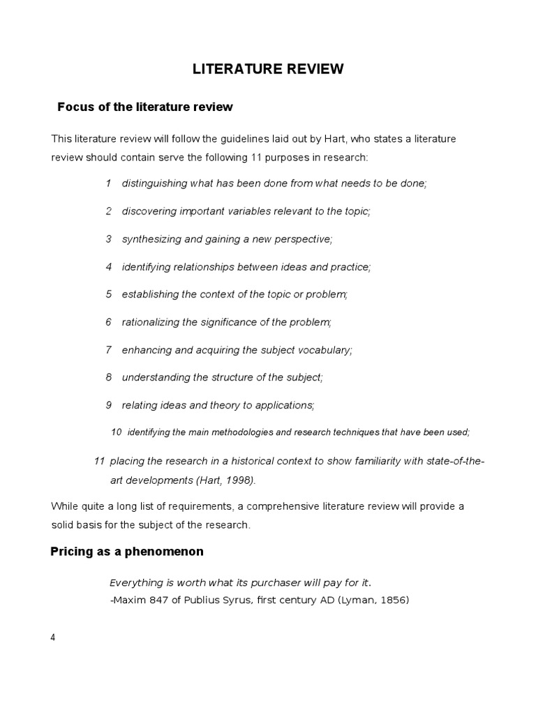 Literature review example picture