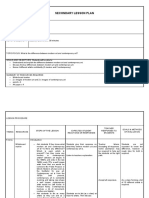 Secondary Lesson Plan Modern Contemporary