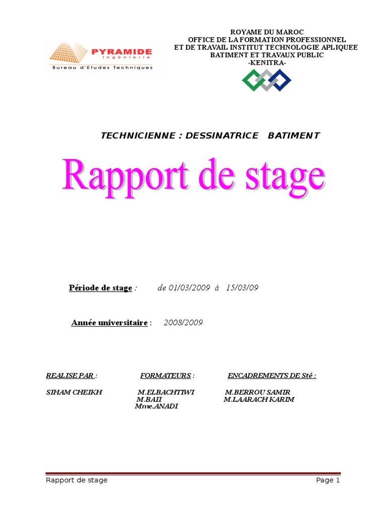 Conclusion rapport de stage picture