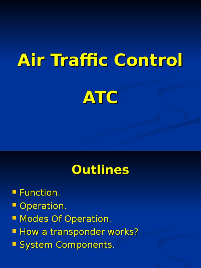 Atc | PDF | Transponder (Aeronautics) | Air Traffic Control