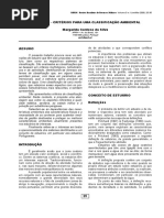 Criterios Para Classificação Ambiental