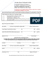 Absentee Ballot Request Form for Manatee