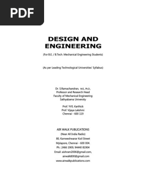 Design and Engineering - Ramachandran S