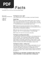 Facts about the Rapture