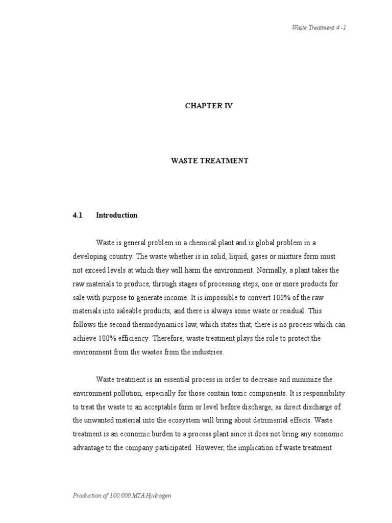 Chapter 4 - Waste Treatment | PDF | Incineration | Sewage Treatment